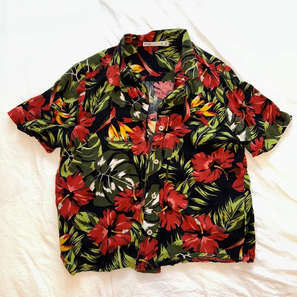 Lefties brand tropical button down - Picture 1 of 3